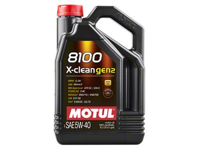 Motul 5L Synthetic Engine Oil 8100 X-CLEAN Gen 2 5W40 - 109762