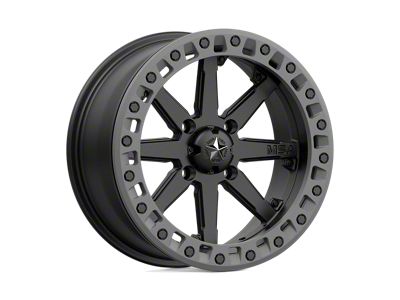 MSA Offroad Wheels LOK2 Beadlock Satin Black with Matte Gray Ring Wheel; 15x7; 0mm Offset