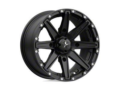 MSA Offroad Wheels Clutch Satin Black Wheel; 15x10; 0mm Offset