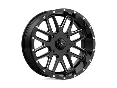 MSA Offroad Wheels Bandit Gloss Black Milled Wheel; 22x7; 0mm Offset