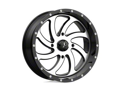 MSA Offroad Wheels Switch Machined Gloss Black Wheel; 20x7; 0mm Offset