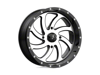 MSA Offroad Wheels Switch Machined Gloss Black Wheel; 22x7; 0mm Offset