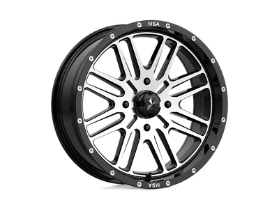 MSA Offroad Wheels Brute Gloss Black Machined Wheel; 18x7; 10mm Offset