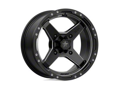 MSA Offroad Wheels Cross Satin Black with Titanium Tint Wheel; 15x7; 10mm Offset