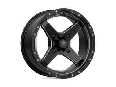 MSA Offroad Wheels Cross Satin Black with Titanium Tint Wheel; 16x7; 10mm Offset