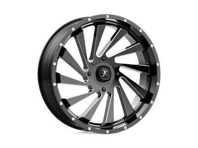 MSA Offroad Wheels Blade Gloss Black Milled Wheel; 18x7; 0mm Offset