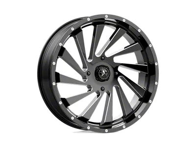 MSA Offroad Wheels Blade Gloss Black Milled Wheel; 22x7; 0mm Offset