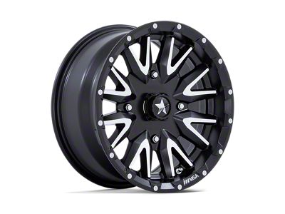 MSA Offroad Wheels Creed Matte Black Machined Wheel; 14x7; -47mm Offset