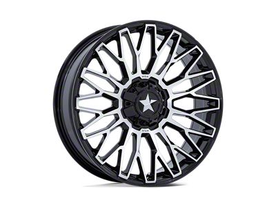 MSA Offroad Wheels Clubber Gloss Black Machined Wheel; 15x7; 10mm Offset