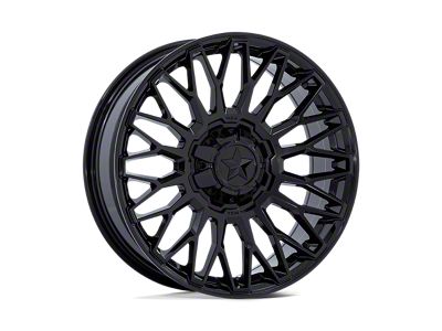 MSA Offroad Wheels Clubber Gloss Black Wheel; 24x7; 0mm Offset