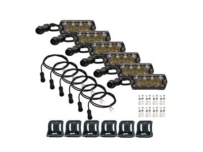 Nacho Offroad Technology NANO White LED Lights; Scene Beam; 6-Pack (Universal; Some Adaptation May Be Required)