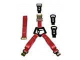 N-Fab Bed Mounted Rapid Tire Strap; Red