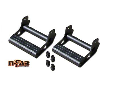 N-Fab RKR Rock Rail Detachable Steps; Textured Black