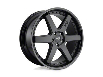 Niche Altair Gloss Black with Matte Black Lip Wheel; 18x8.5; 40mm Offset; 5x108mm Bolt Pattern; 72.56mm Hub Bore