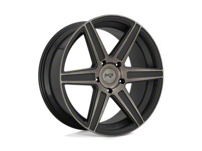 Niche Carina Matte Machined Double Dark Tint Wheel; 22x9.5; 30mm Offset; 5x150mm Bolt Pattern; 110.10mm Hub Bore