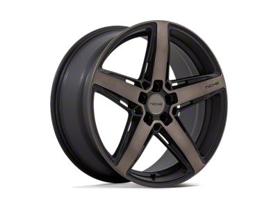 Niche Teramo Matte Black with Double Dark Tint Face Wheel; 20x9.5; 25mm Offset