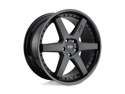 Niche Altair Gloss Black with Matte Black 4-Wheel Kit; 19x8.5; 35mm Offset; 5x114.3mm Bolt Pattern; 72.56mm Hub Bore