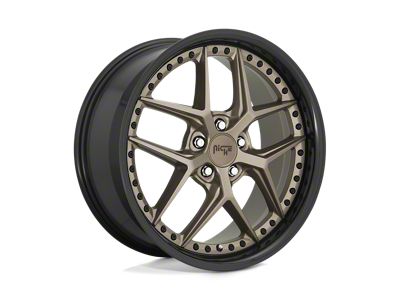 Niche Vice Matte Bronze with Black Bead Ring 4-Wheel Kit; 19x8.5; 35mm Offset