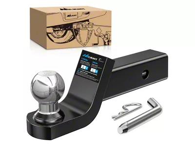 Nilight 2-Inch Receiver Fusion Hitch Ball Mount with 1-7/8-Inch Ball; 2-Inch Drop