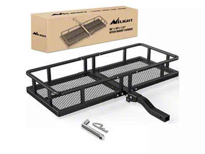 Nilight 2-Inch Receiver Hitch Mounted Cargo Carrier with 5/8-Inch Pin; 60-Inch x 24-Inch
