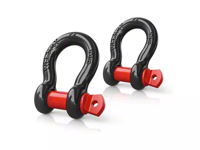 Nilight 5/8-Inch D-Ring Shackles; 2-Pack