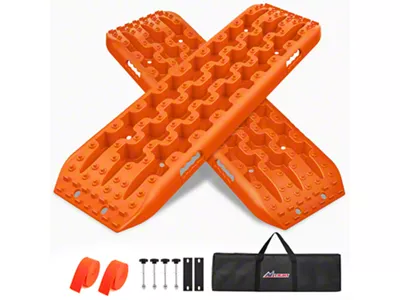 Nilight Off-Road Recovery Traction Board Kit; Orange