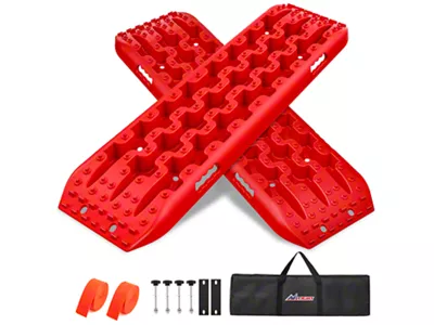 Nilight Off-Road Recovery Traction Board Kit; Red