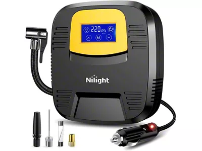 Nilight Portable Air Compressor with Digital Touch Screen Pressure Gauge and Auto Shut Off; 150 PSI