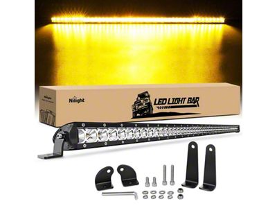Nilight 41-Inch Super Slim LED Light Bar; Amber; Spot/Flood Combo Beam (Universal; Some Adaptation May Be Required)