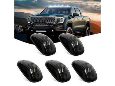 Nilight LED Cab Roof Clearance Lighting; White; Smoked Lens (Universal; Some Adaptation May Be Required)