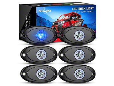 Nilight LED Rock Lights; Blue (Universal; Some Adaptation May Be Required)