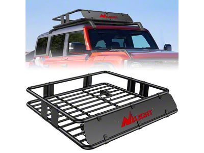 Nilight Roof Rack Cargo Basket; 43-Inch x 39-Inch x 6-Inch (Universal; Some Adaptation May Be Required)