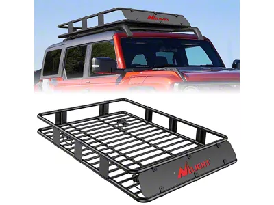 Nilight Roof Rack Cargo Basket; 64-Inch x 39-Inch x 6-Inch (Universal; Some Adaptation May Be Required)