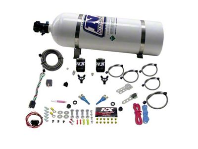 Nitrous Express 03-18 Nissan 350Z/370Z Dual Nozzle 35-150HP w/15lb Bottle - 20716-15