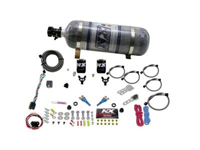 Nitrous Express 03-18 Nissan 350Z/370Z Dual Nozzle 35-150HP w/Composite Bottle - 20716-12