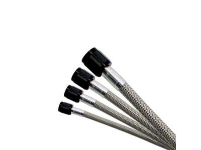 Nitrous Express 3AN 18in SS Braided Hose - Black - 10018