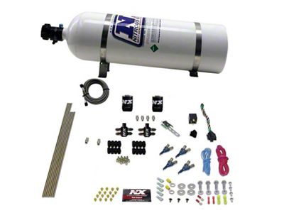 Nitrous Express 4 Cyl Gas Nitrous Kit 100-250HP w/15lb Bottle - 80004-15