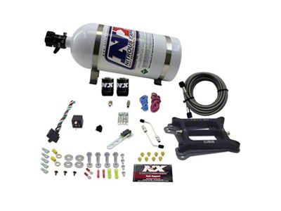 Nitrous Express 4150 4-BBL/Gasoline Nitrous Kit 100-500HP w/10lb Bottle - 50040-10