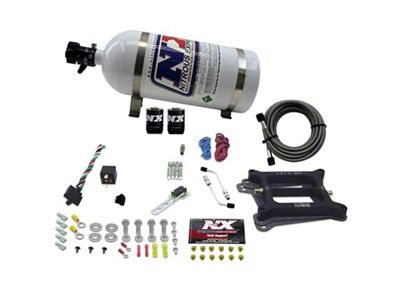 Nitrous Express 4150 4-BBL/Gasoline Nitrous Kit 50-300HP w/10lb Bottle