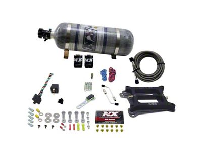 Nitrous Express 4150 4-BBL/Gasoline Nitrous Kit 50-300HP w/Composite Bottle - 30040-12