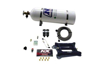 Nitrous Express 4150 Hitman 4-BBL Nitrous Kit 100-200HP w/15lb Bottle - 40040-15