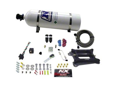 Nitrous Express 4150 Hitman Plus 4-BBL Nitrous Kit 50-200HP w/15lb - 40041-15