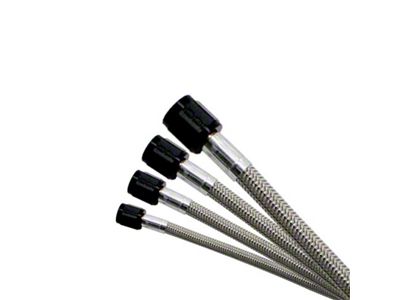 Nitrous Express 4AN 3ft Stainless Steel Braided Hose - Black - 11136