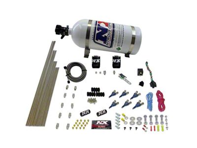 Nitrous Express 6 Cyl Gas Nitrous Kit 150-375HP w/10lb Bottle - 80006-10