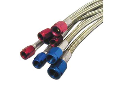 Nitrous Express 6AN 3ft Stainless Steel Braided Hose - Red - 12037