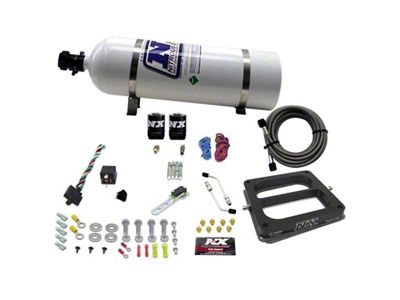 Nitrous Express Dom/Gasoline Nitrous Kit 100-500HP w/15lb Bottle - 50070-15
