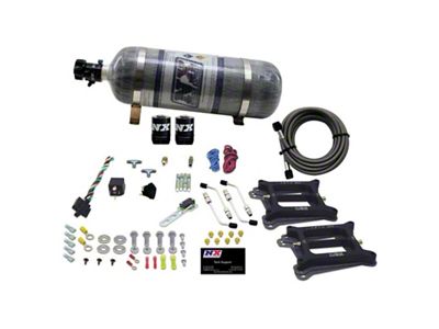 Nitrous Express Dual/4150/Gasoline Nitrous Kit 50-300HP w/Composite Bottle - 30240-12