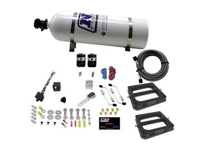 Nitrous Express Dual/Dominator/Alcohol Nitrous Kit 50-300HP w/15lb Bottle - 30275-15