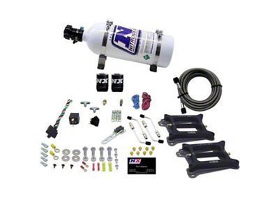 Nitrous Express Dual Holley/Gasoline Nitrous Kit 100-500HP w/5lb Bottle - 50240-05