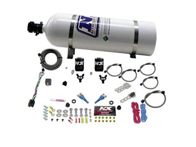 Nitrous Express Dual Nozzle Sport Compact Nitrous Kit 35-50-75HP w/15lb - 20616-15